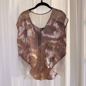 One of a kind tie dyed blouse